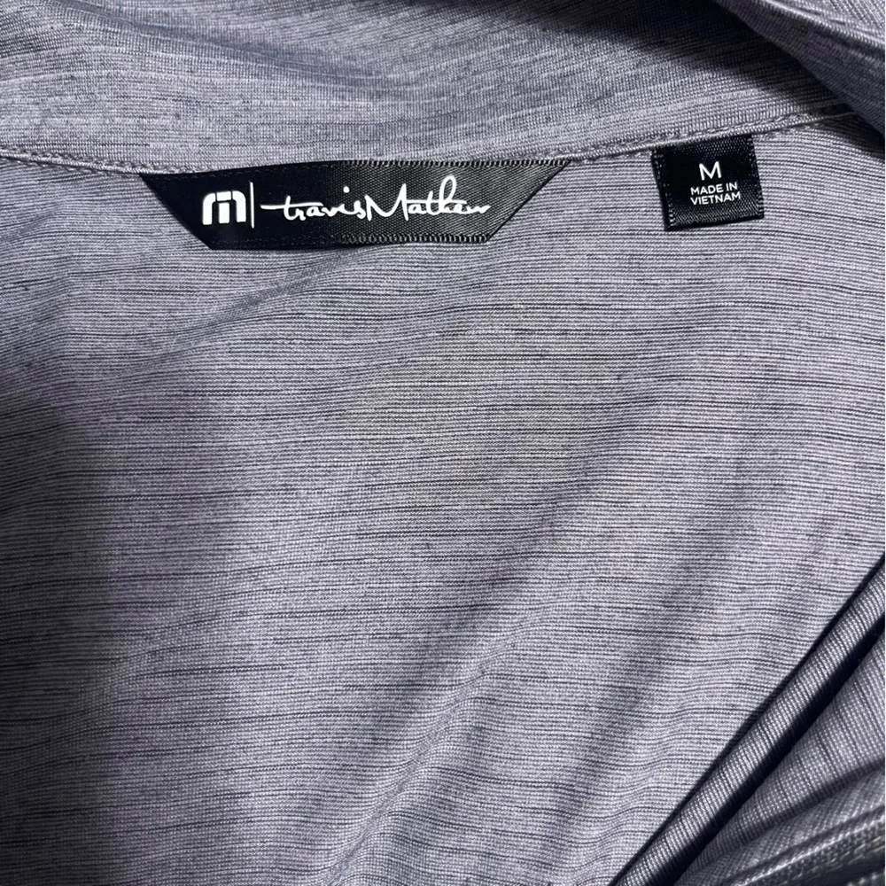 Travis Mathew Quarter Zip Grey Golf Pullover